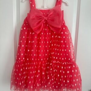 Bonnie Jean Red Polka Dot Dress with Bow